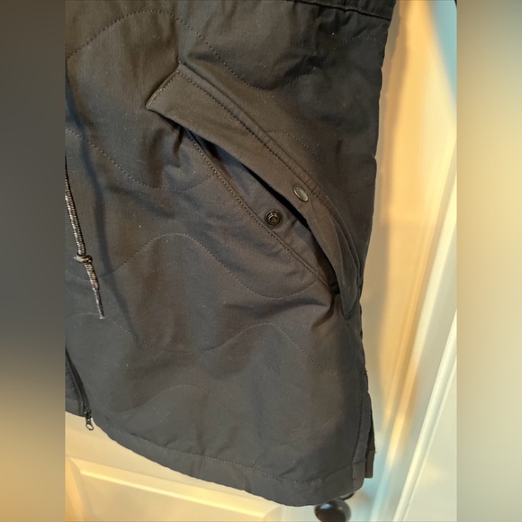 Womens Large Columbia Crystal Crest Quilted Jacket Black Hooded Sherpa Lined - Picture 6 of 16